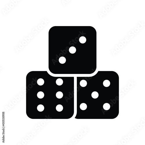Black solid icon for dies