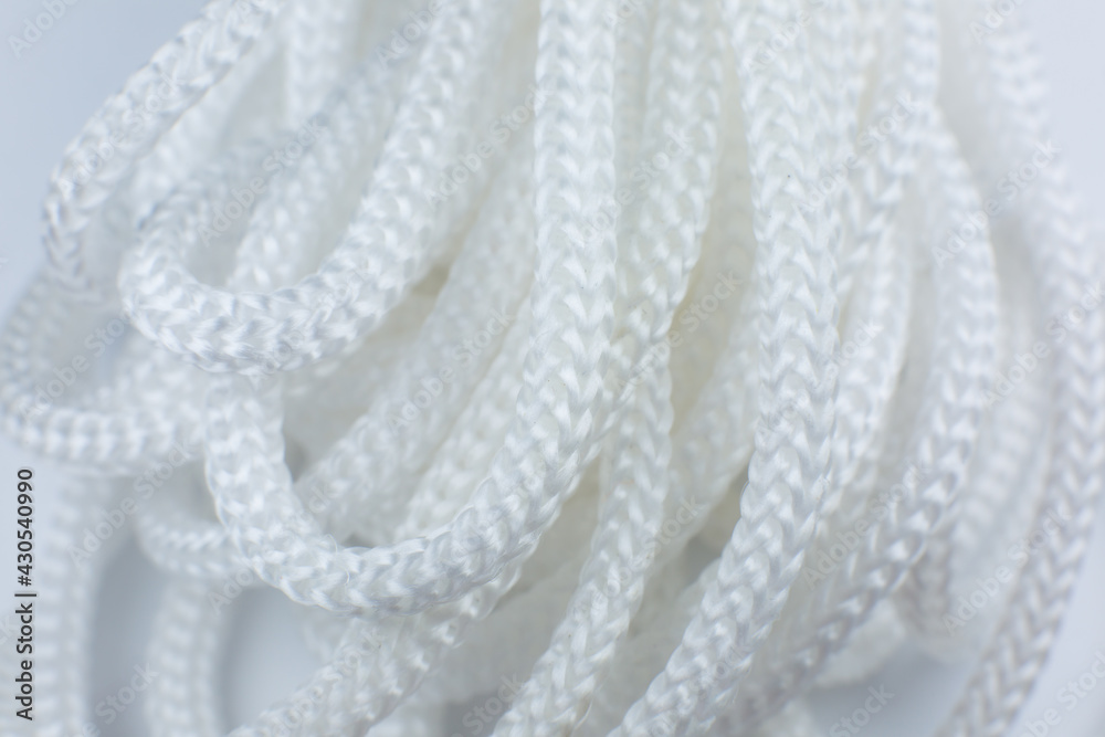 White cotton rope texture background..Thread Macro photo, close up. White cotton rope texture background..Thread Macro photo, close up.