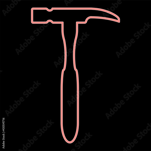 Neon hummer the red color vector illustration flat style image