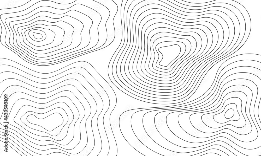 Black and white contour background Black and white contour background