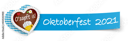 blue sticky paper with gingerbread heart Oktoberfest 2021