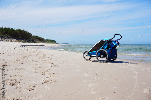 Stroller by the sea