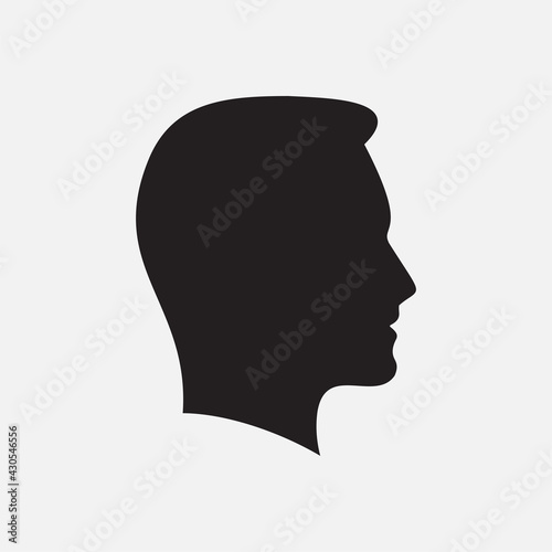 Man profile icon on white background.