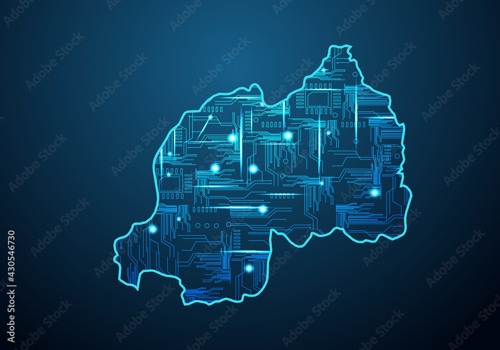 Abstract Futuristic Map Of Rwanda Circuit Board Design Electric Of The   1000 F 430546730 Fhl1yIkK6HyC5bELPZEcwTCfw5QxdCg8 