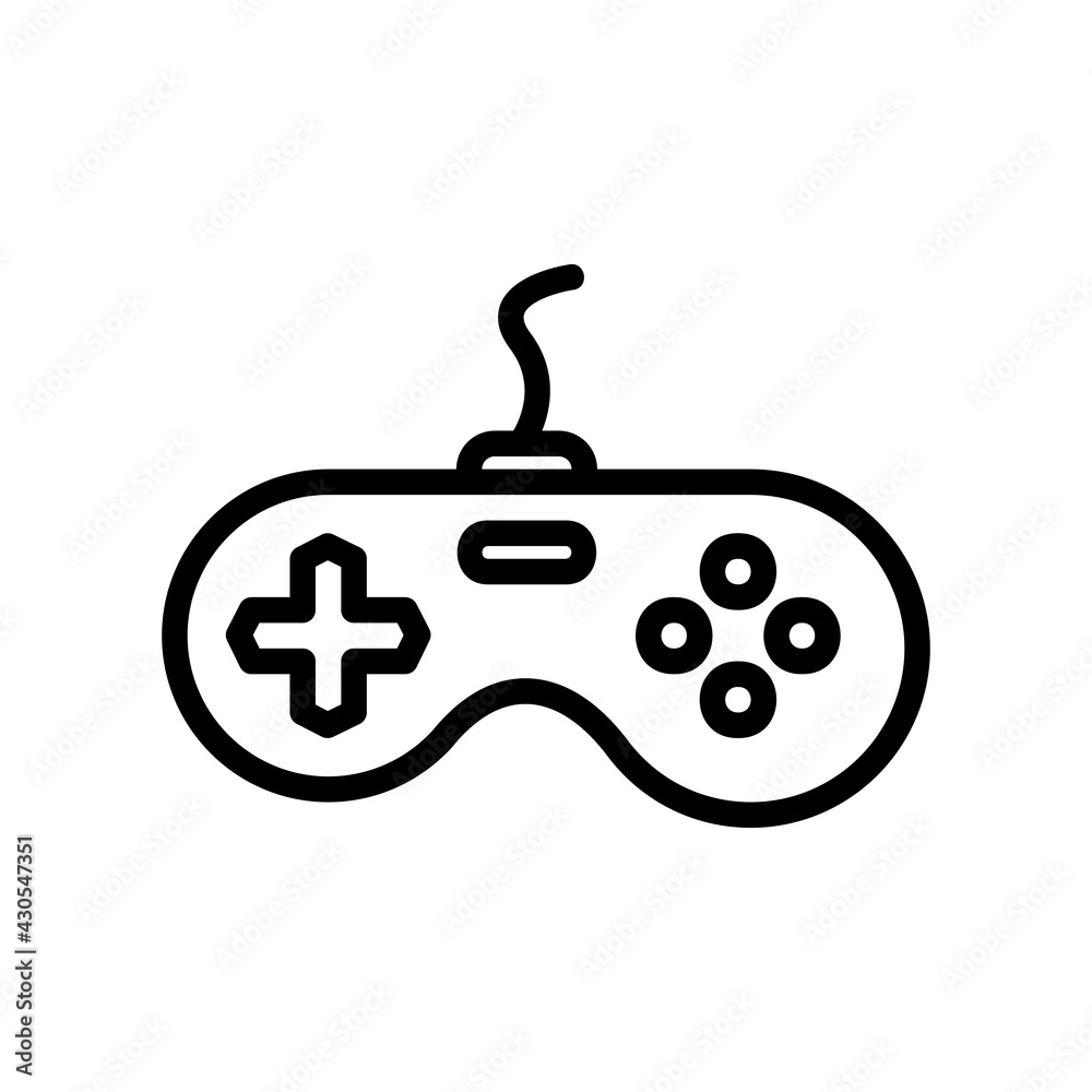 Joystick icon vector illustration in line style about multimedia for any projects Joystick icon vector illustration in line style about multimedia for any projects