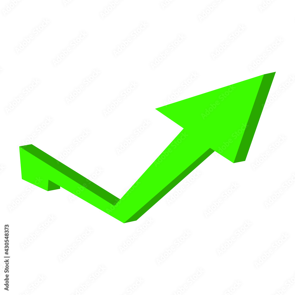 growth arrow icon, business growing arrow, 3d arrow vector, business chart growth arrow icon, business growing arrow, 3d arrow vector, business chart
