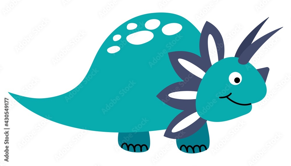 Cute hand-drawn dinosaur on a white isolated background. Illustration for children. Vector. Cute hand-drawn dinosaur on a white isolated background. Illustration for children. Vector.