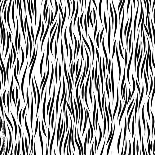 Abstract animal print. Black and white seamless pattern