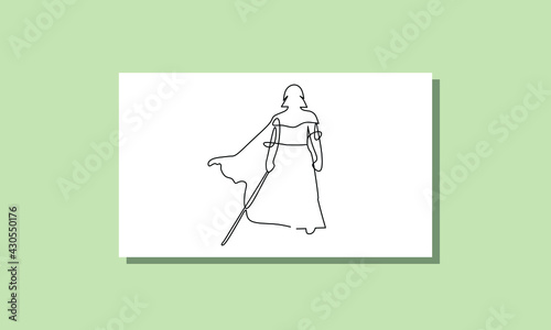 one line drawing, continuous line star wars day