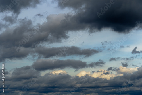 beautiful dark dramatic sky with stormy clouds before the rain