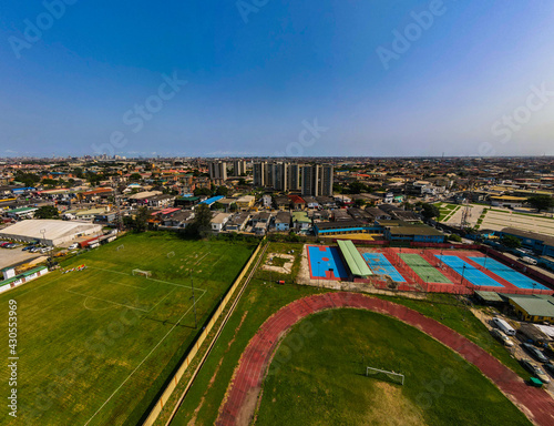 An aerial view of the Surulere skyline photo