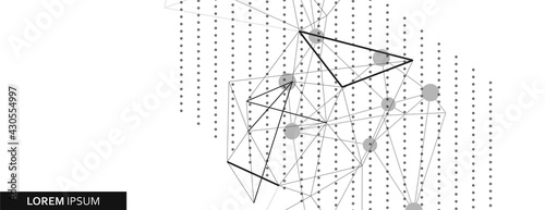 Vector graphic background dots and lines with connections. Vector illustration