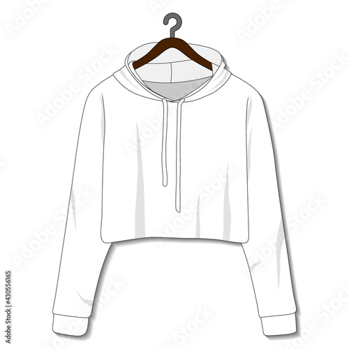 Female hoodie template isolated on a white background