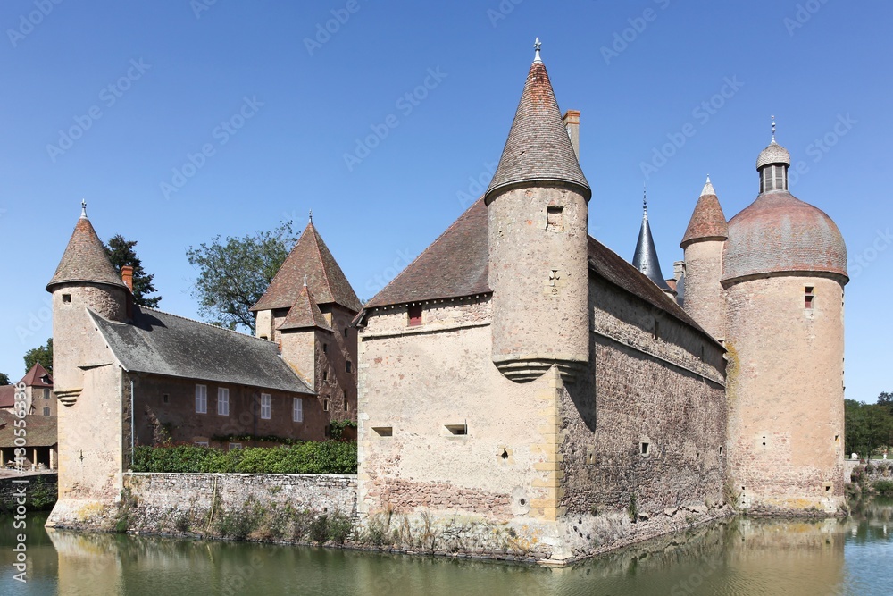 Castle of La Clayette in Burgundy, France