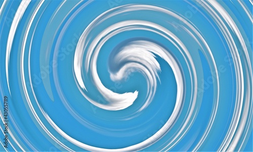 spiral blue sky with clouds close up