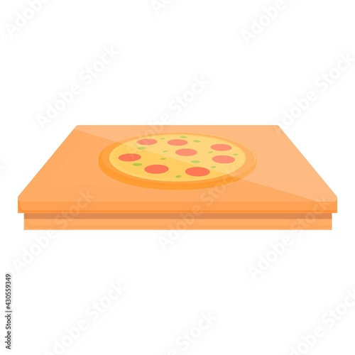 Oven pizza icon. Cartoon of Oven pizza vector icon for web design isolated on white background
