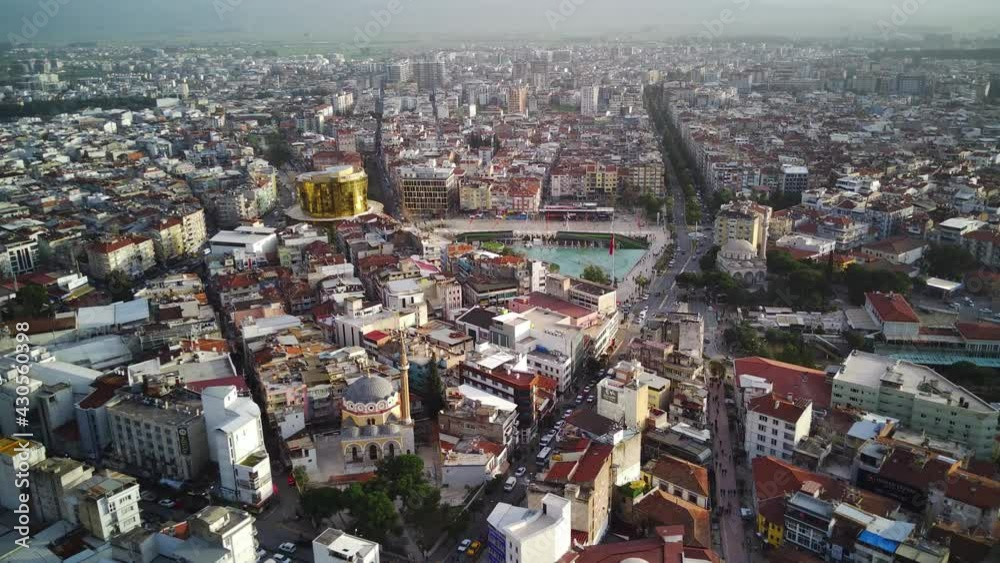 Aerial photograph of the capital of Aydin province - Aydin city from ...