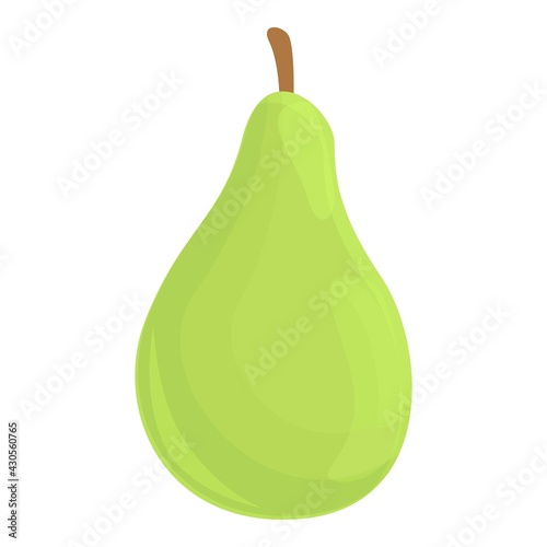 Green pear icon. Cartoon of Green pear vector icon for web design isolated on white background