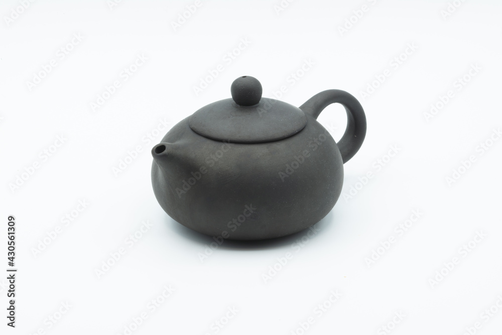 pottery teapot isolated on white background pottery teapot isolated on white background