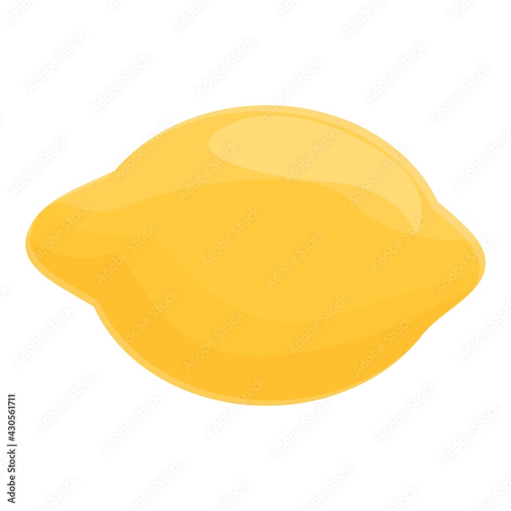 Whole lemon icon. Cartoon of Whole lemon vector icon for web design isolated on white background Whole lemon icon. Cartoon of Whole lemon vector icon for web design isolated on white background