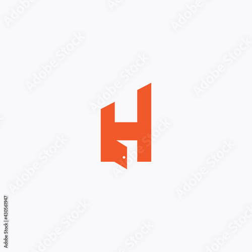 Free Download letter h and real estate business logo icon design template - GFXLoad