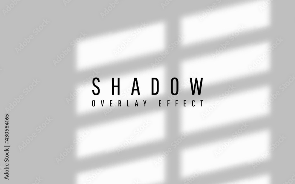 Shadow overlay effect. Transparent shadow of window. Vector illustration