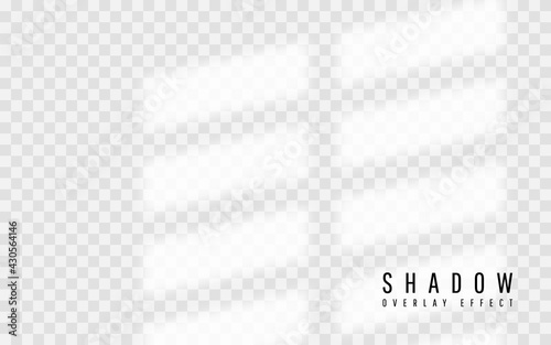 Shadow overlay effect. Transparent shadow of window. Vector illustration
