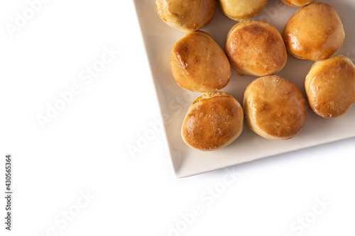 American crush butter biscuits isolated on white background