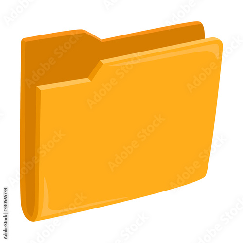 Folder Sign Emoji Icon Illustration. Archive Vector Symbol Emoticon Design Office Documents.