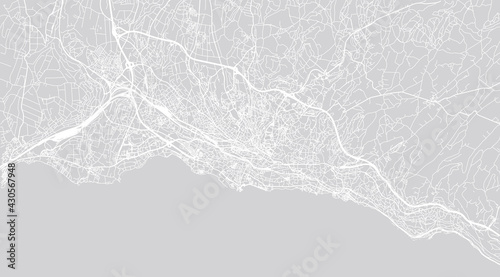 Urban vector city map of Lausanne, Switzerland, Europe