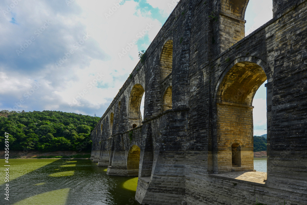 The Maglova Aqueduct built by Master Ottoman Architect Sinan Istanbul Turkey The Maglova Aqueduct built by Master Ottoman Architect Sinan Istanbul Turkey