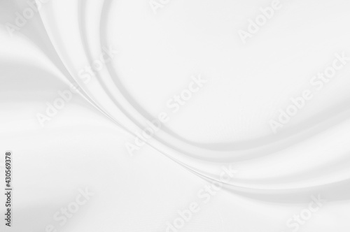 White cloth background abstract with waves, soft background © ประทาน คำแสน