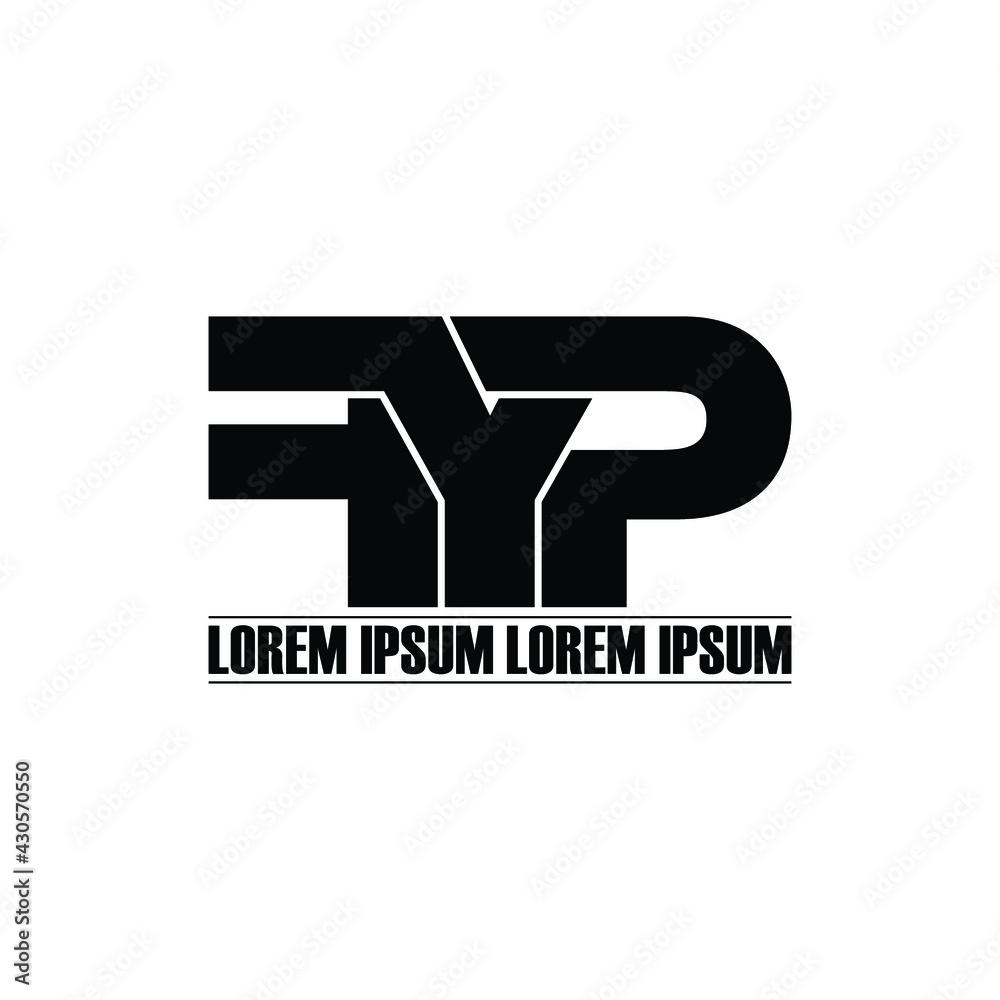 FYP letter monogram logo design vector FYP letter monogram logo design vector