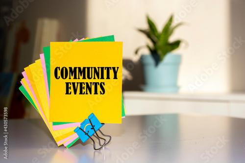 Quadro em tela Text sign showing Community events