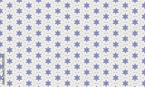 seamless pattern with blue stars