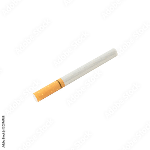 A cigarette isolated on white background.