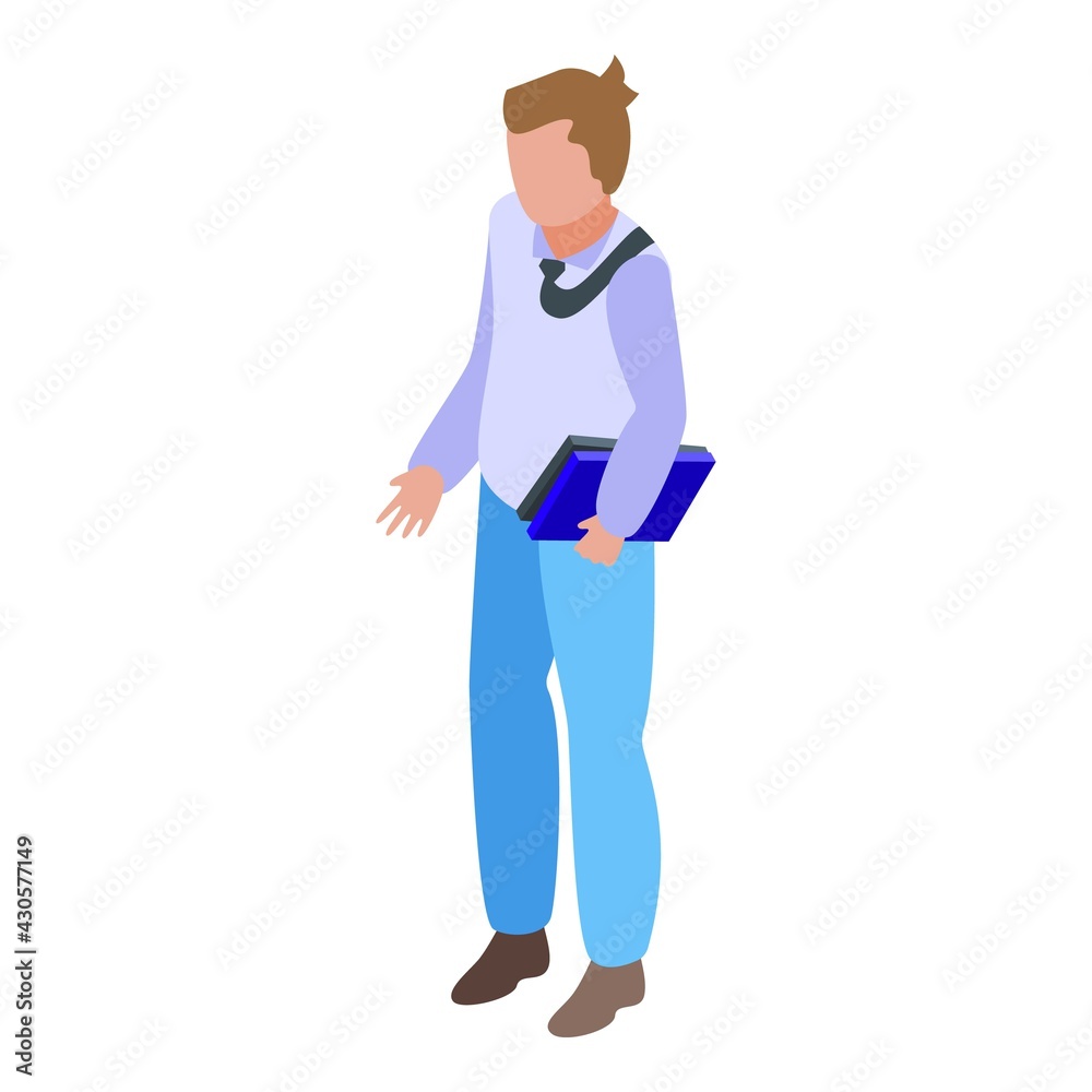 School boy careless icon. Isometric of School boy careless vector icon for web design isolated on white background School boy careless icon. Isometric of School boy careless vector icon for web design isolated on white background