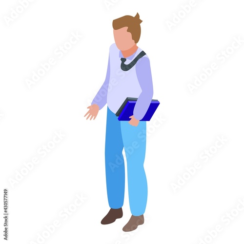 School boy careless icon. Isometric of School boy careless vector icon for web design isolated on white background