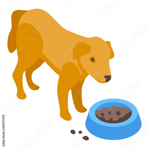 Disobedient food dog icon. Isometric of Disobedient food dog vector icon for web design isolated on white background