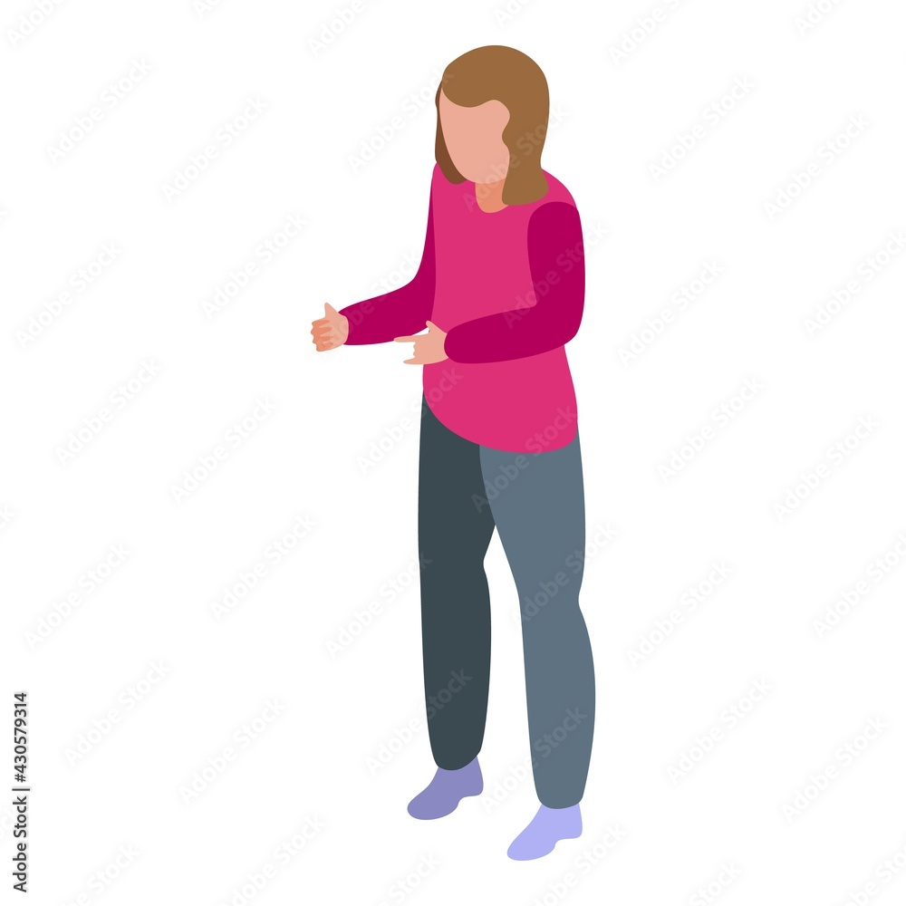 Girl soft senses icon. Isometric of Girl soft senses vector icon for web design isolated on white background