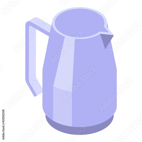 Steel kettle icon. Isometric of Steel kettle vector icon for web design isolated on white background