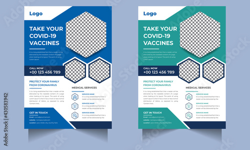 Covid-19 Vaccination Flyer Design. for the socialization of the covid-19 virus vaccination.