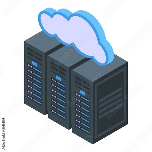 Private server cloud icon. Isometric of Private server cloud vector icon for web design isolated on white background