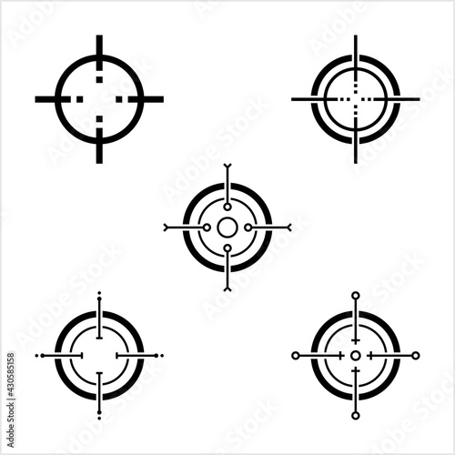 Crosshair Icon, Reticle Icon, Reticule, Graticule Marking