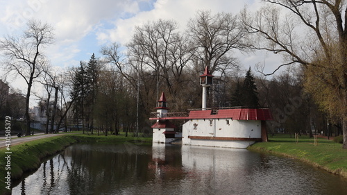 mini castle building in city park