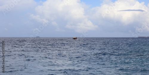 old wooden boat in the Indian Ocean, Maldives © serikbaib