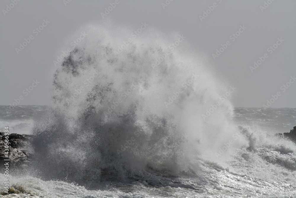 Stormy wave splash
