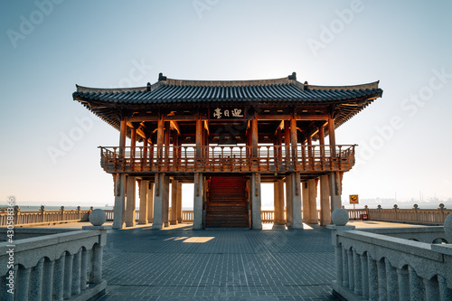 Obraz na płótnie Yeongildae traditional pavilion in Pohang, Korea w salonie