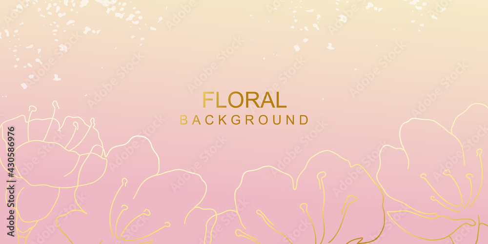 Minimal abstract modern background with flowers, colored shapes and textures. Pink trendy vector template for cover, invitation, banner, poster, flyer, wedding backgrounds, social media wallpaper Minimal abstract modern background with flowers, colored shapes and textures. Pink trendy vector template for cover, invitation, banner, poster, flyer, wedding backgrounds, social media wallpaper