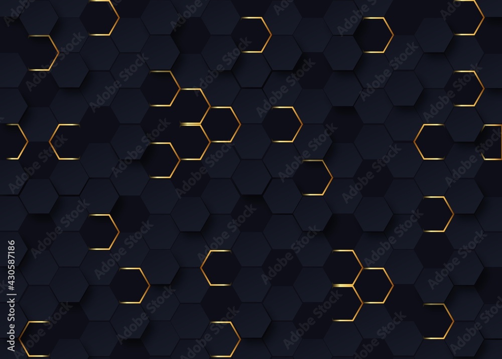 Abstract premium background with golden pattern